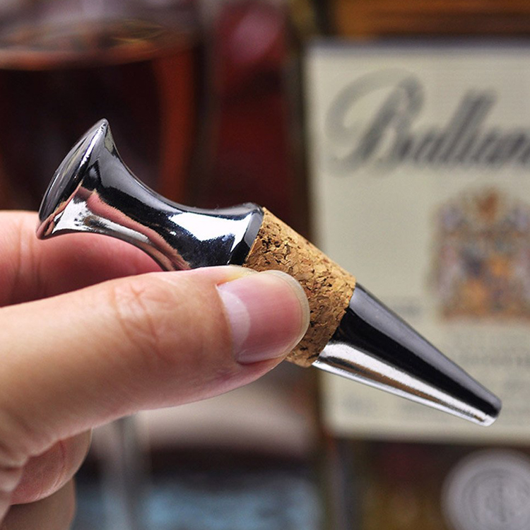 环保库存定制银不锈钢软木香槟酒瓶塞