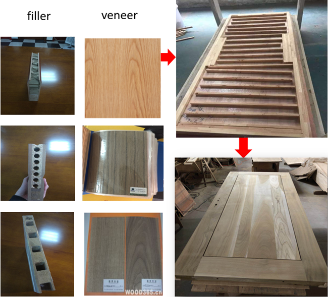 Solid teak wood double door for interior wood door design