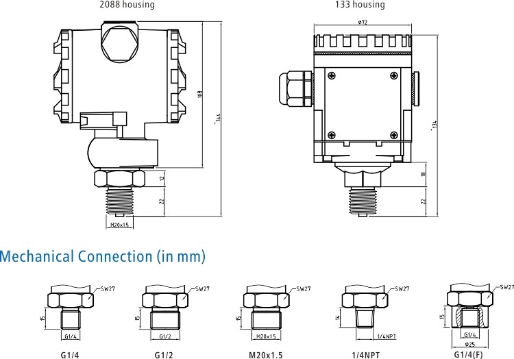 PM410 Hart Pressure Transmitter With 0.3% Accuracy Used in Petroleum Industry