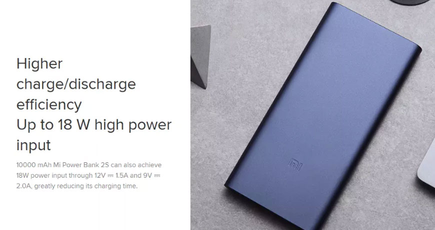 النسخة العالمية Xiaomi Mi Power Bank 2S 10000mAh بنك الطاقة مي 2S Xiaomi