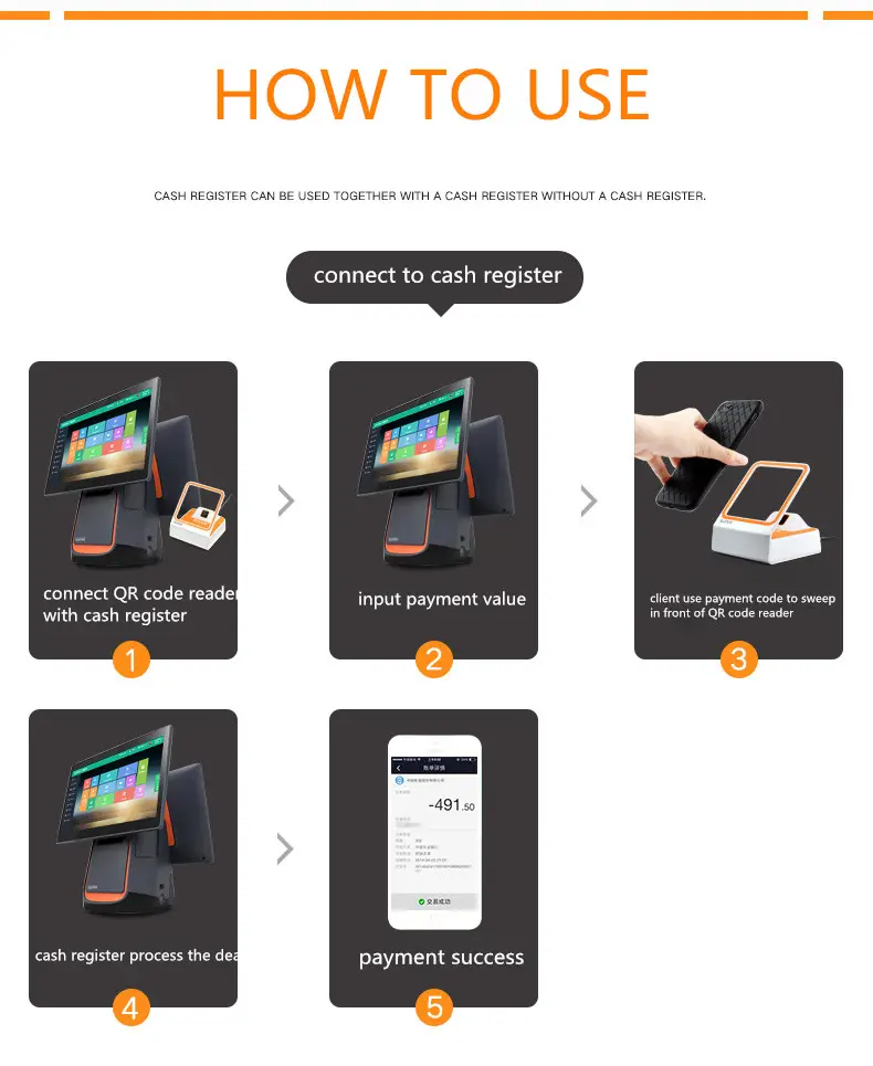 Sunmi Blink NS010 New desktop USB type Mobile Payment 2D Barcode scan Box QR Code scanner for supermarket