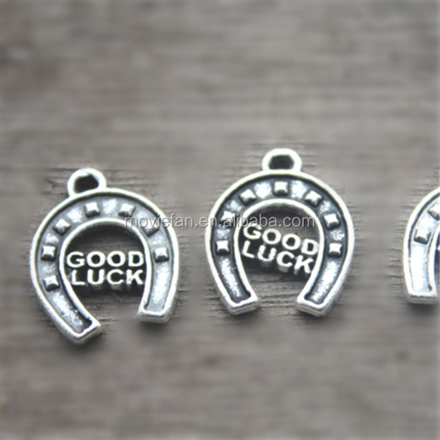 Encantos Da Sapata do cavalo de prata Antigo tibetano Pingentes de Ferradura Afortunada, Boa Sorte Cavalo Jóias Fazendo 18x14mm