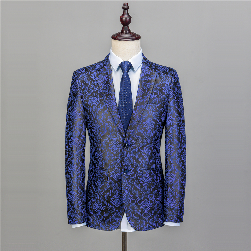 NA48 Floral Flower Pattern Wedding Suits For Men 4XL 5XL Plus Size Slim Fit Mens Party Prom Suits Homecoming Suit