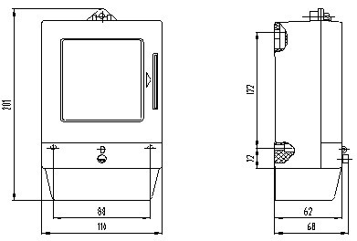 Front Board Installed Single Phase Smart electricity meter Card Prepaid Energy Meter with LED Display