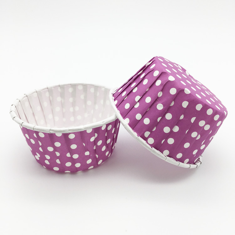 Brown with White Dots Disposable -100 pc. Floret Brioche Cup Bake and serve brioche floret paper baking cups self- standing mold