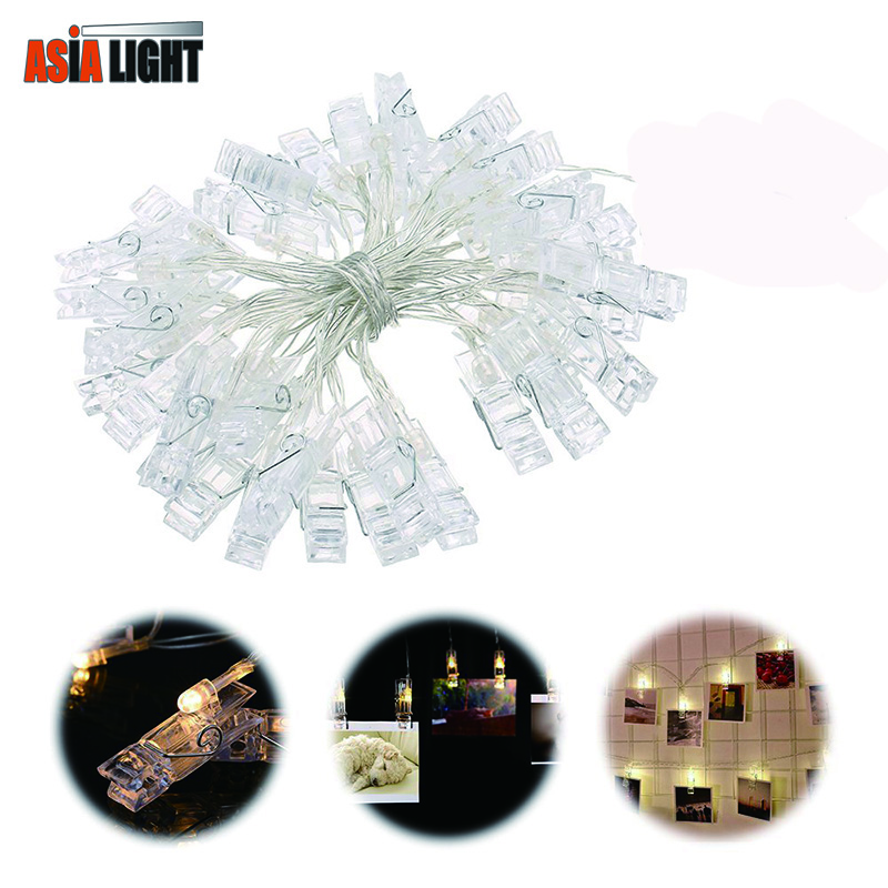 20 футов 20 LED фото клип струнные огни