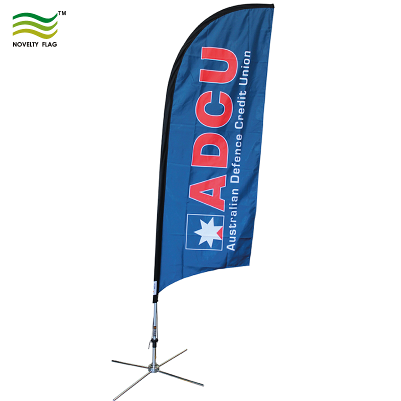 SELF STORAGE Blue White Swooper Banner Feather Flutter Bow Tall Curved Top Flag