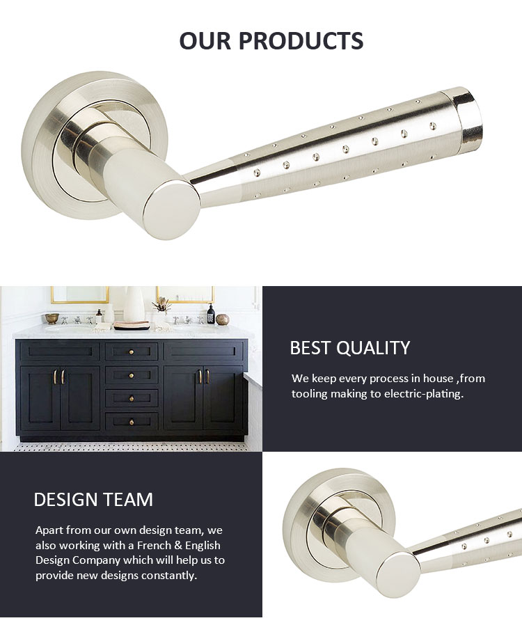 Sliding entrance pull balcony zinc door lock handle lever for european