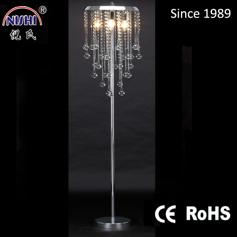 Modern Crystal bedroom standing Floor light