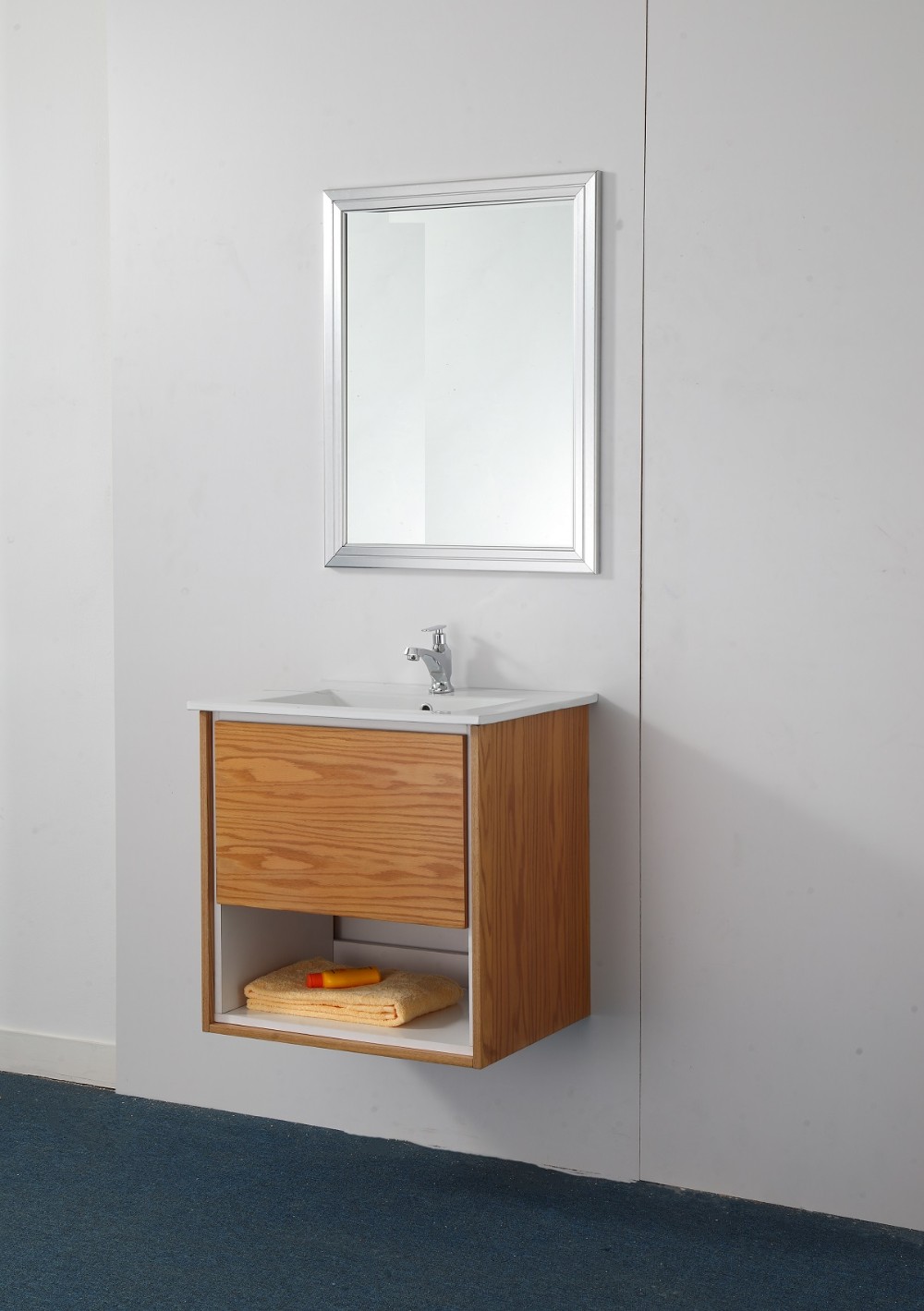 home fashion 2 tone wall hung vanity unit bathroom cabinet