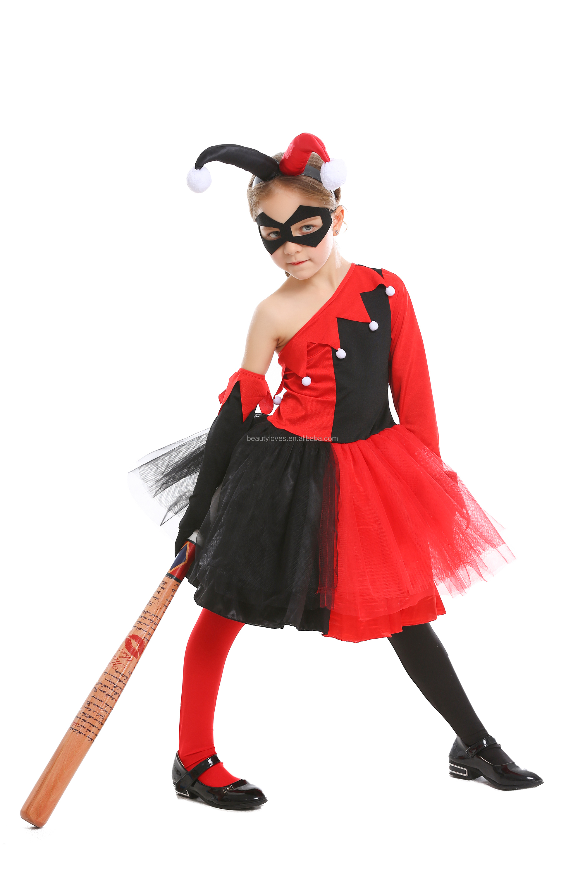 儿童女孩可爱小丑服装儿童马戏团花式服饰装 cosplay 化装舞会万圣节