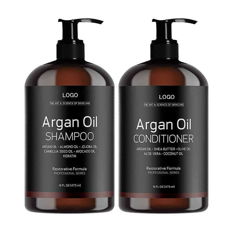 Частная этикетка органическое аргановое масло Шампунь разглаживание и увлажнение