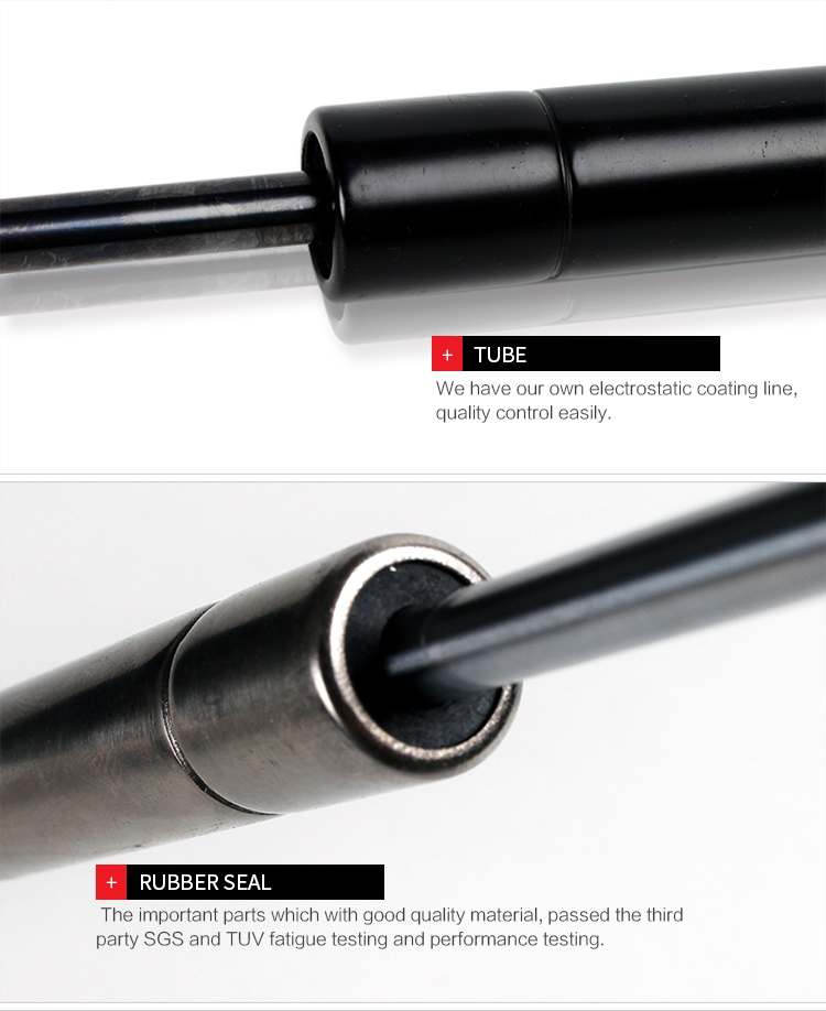 Double controlled  lockable gas spring for lift table