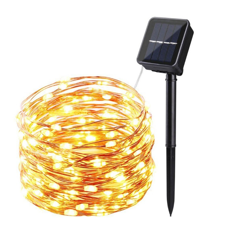 Outdoor LED Solar Light Copper Wire String Light Led  Light Chain For Christmas Decoration