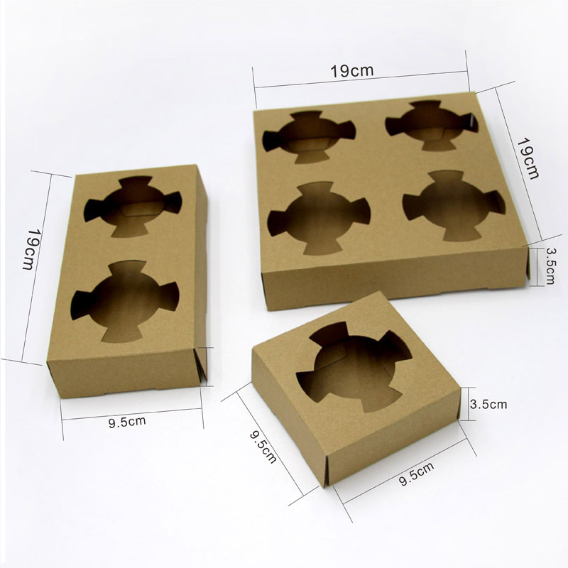 2 Cups 4 Cups Disposable Takeway Coffee Paper Cup Holder Tray