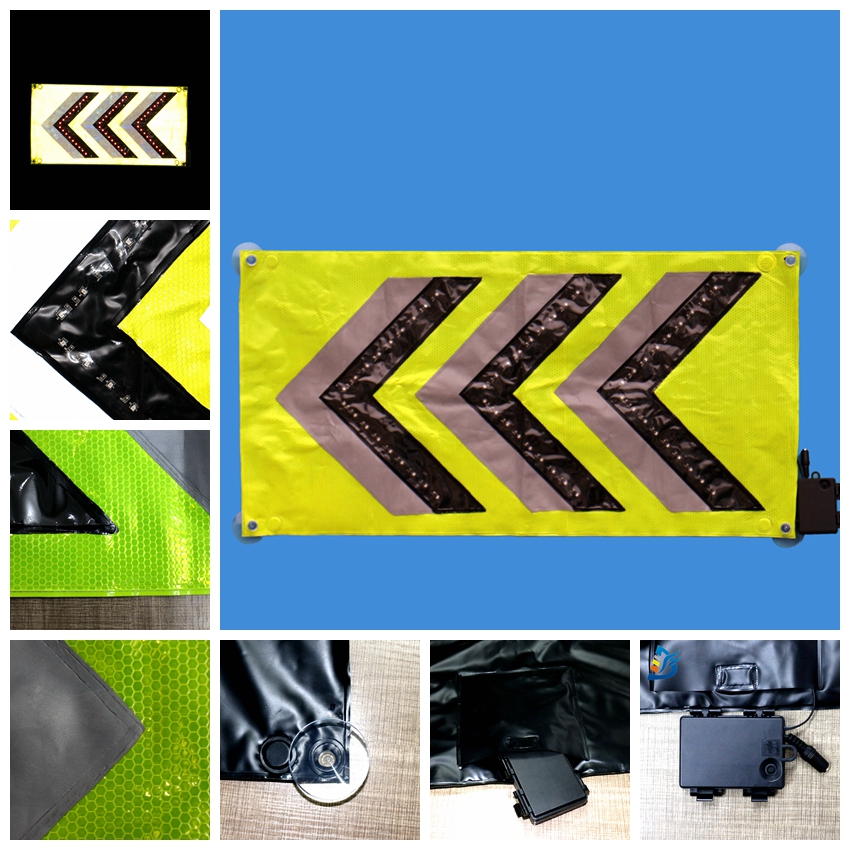 Electronic LED Light Arrow Flashing Traffic Road Safety Sign