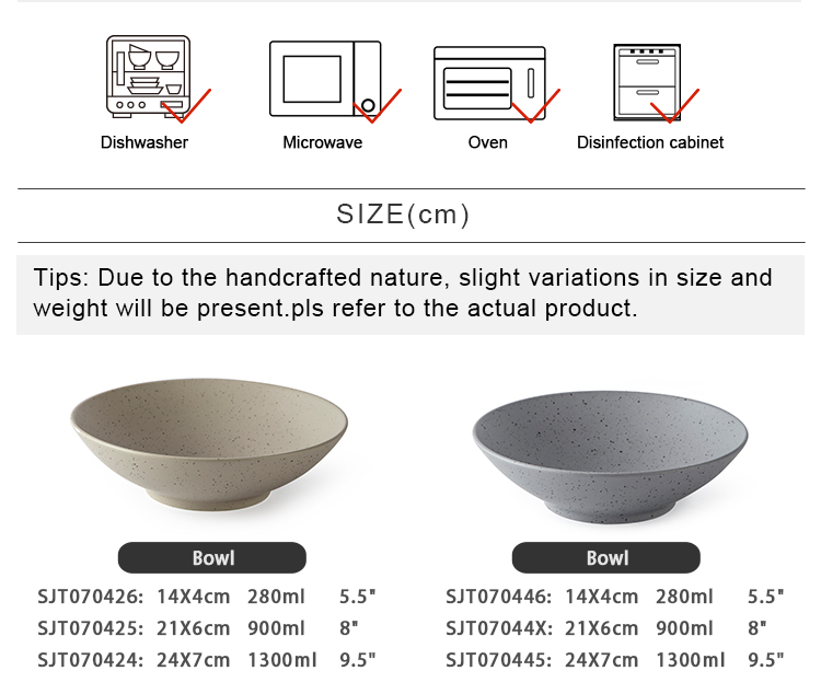 5.5inch 8inch 9inch Ramen Soup Noodle Matte Brown Porcelain Bowl