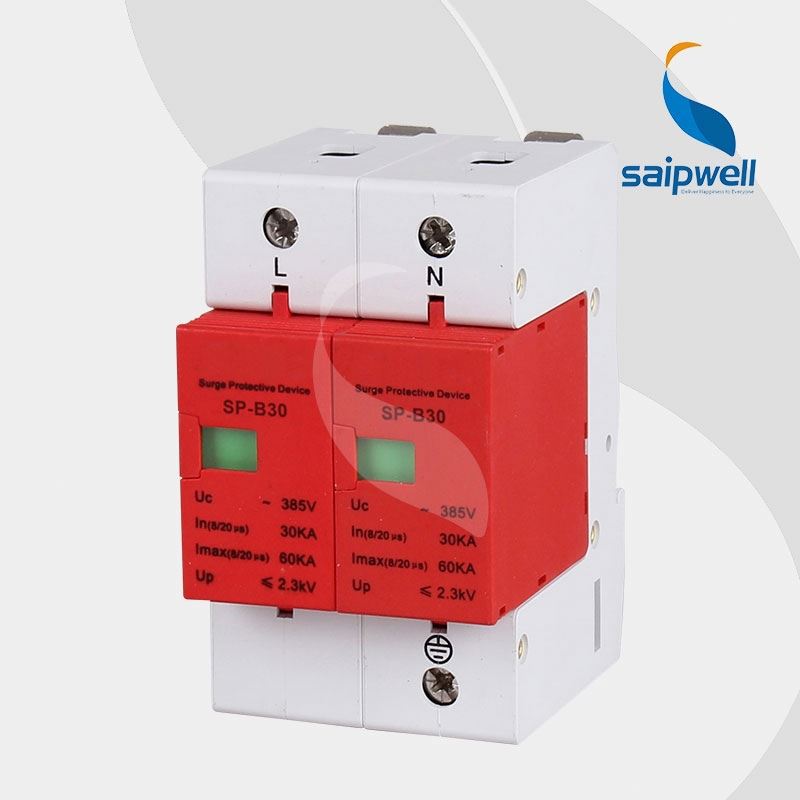 China alibaba Saip/Saipwell trilho din 2 pólos dc 10ka relâmpago surge protector
