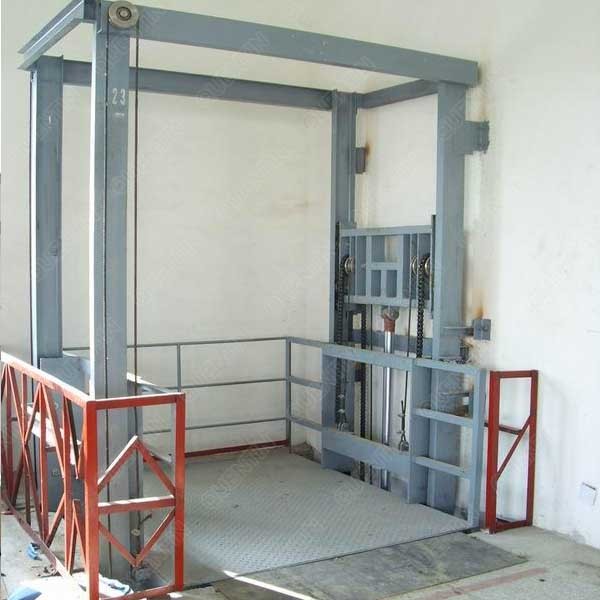 户外和室内固定铅轨货运电梯/液压仓库货物电梯价格