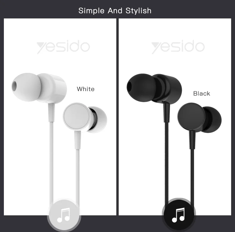 Yesido Best selling wired headphones, active noise cancelling 3d sound 3.5mm earphone