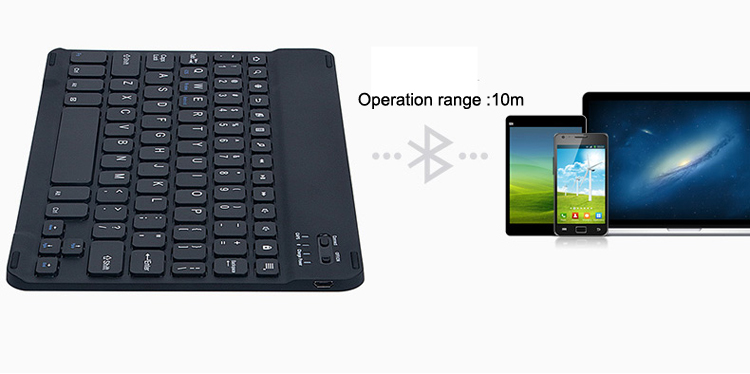Factory oem russian white multimedia slide out scissor switch wireless bluetooth keyboard  for ipad tablet