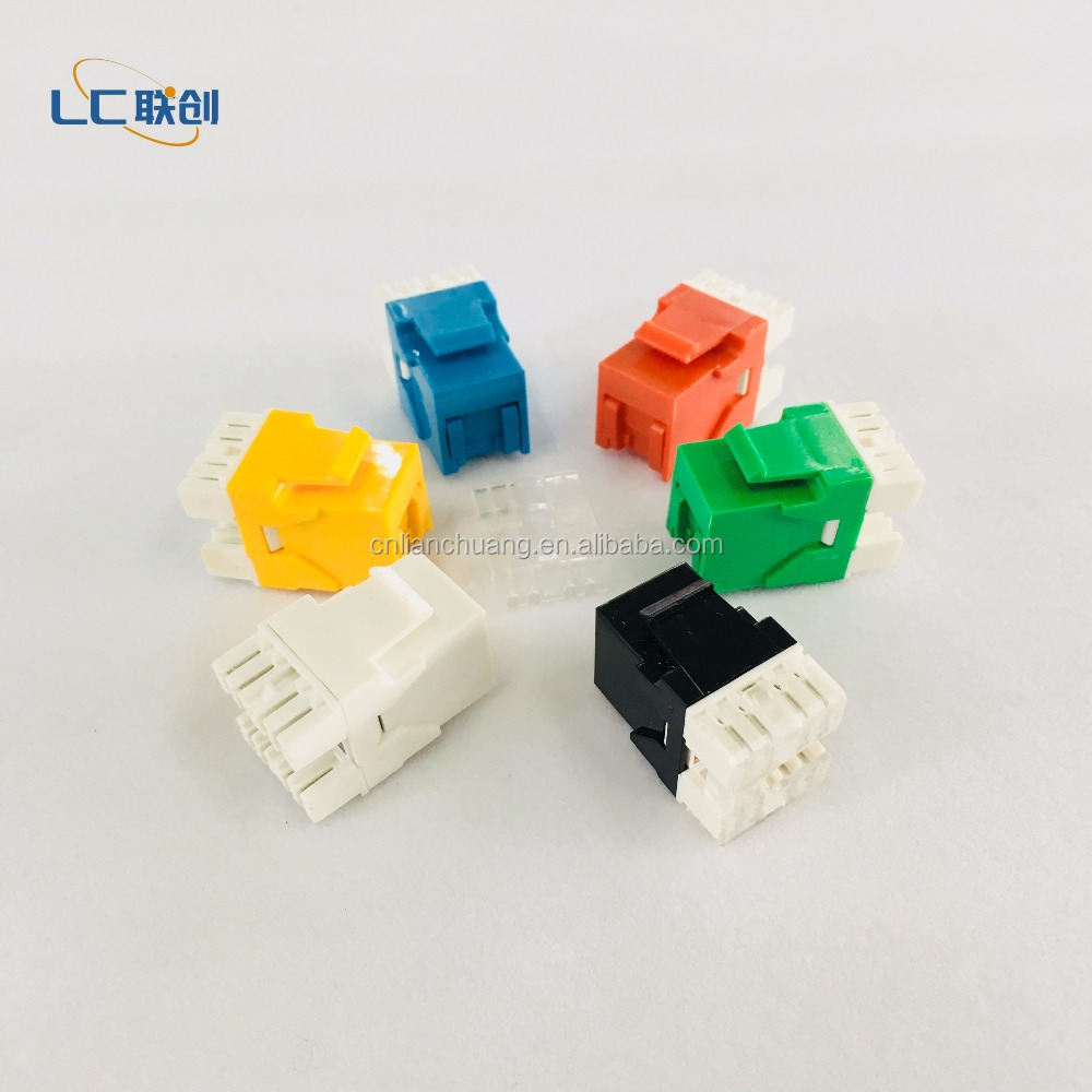 12 Pcs Cat6 RJ45 Ethernet LAN Network Keystone Jack 180° 110 Punch Down Yellow