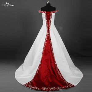 purple and red wedding dress