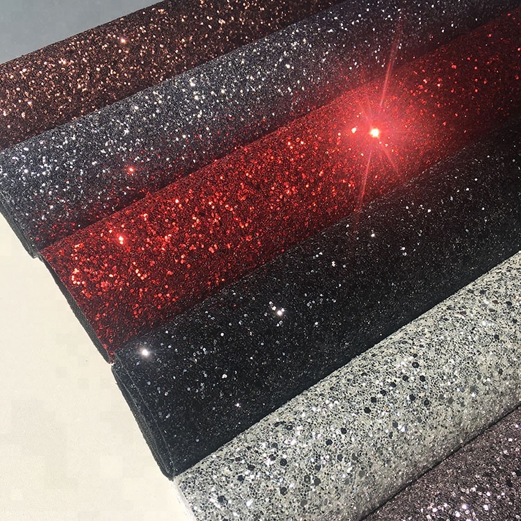 Bronze Chunky Glitter Fabric Sparkly Vinyl Taped Backed Material Decor Walls 54/"