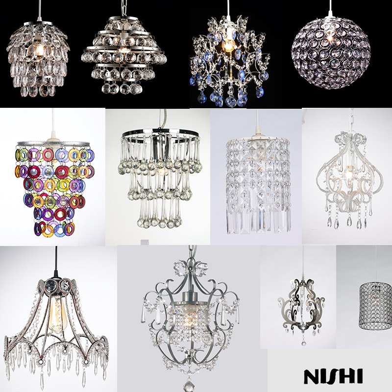 Crystal Chandelier Pendant Hanging Lamp Ceiling Lighting Chandelier Elegant Mini 1 Light European Energy Saving Chrome 0.8 Kg