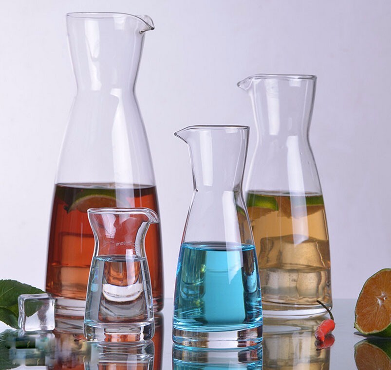Haonai wholesale nice quality milk glass bottle and carafe