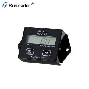 Black KIMISS Car Engine Timer Digital Hour Meter Gauge Timer for Gasoline Engine Racing Motorcycle ATV Mower