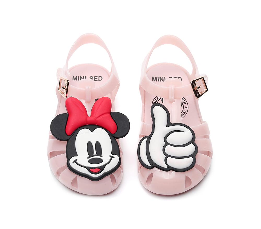 Cartoon mouse design kids pvc beach jelly sandals
