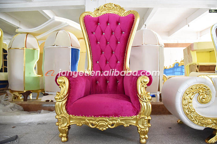 Commercio all'ingrosso Trapuntata Trono Sedia Rosa