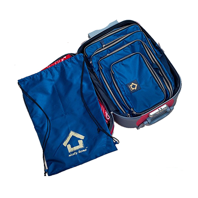 Conjunto de cubos de embalagem com logotipo personalizado à prova d'água 5 peças organizador de bagagem de viagem