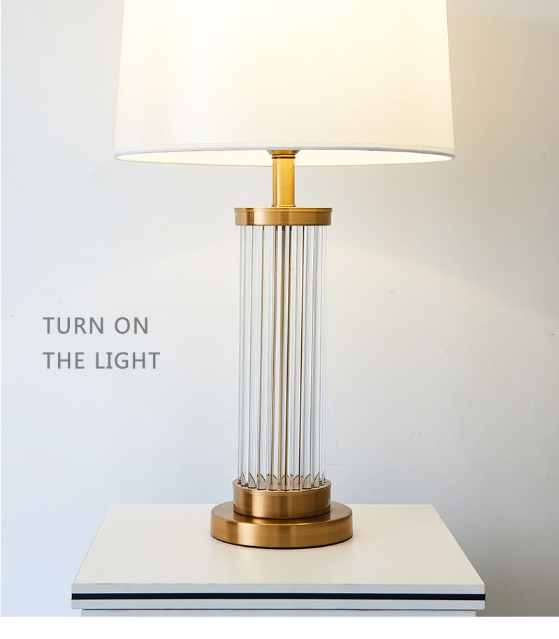 customize lamp Hotel desk lamp Home Decorative table lamp Transparent glass lighting for Bedroom living room