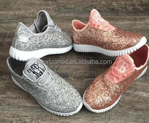 gold glitter tennis shoes