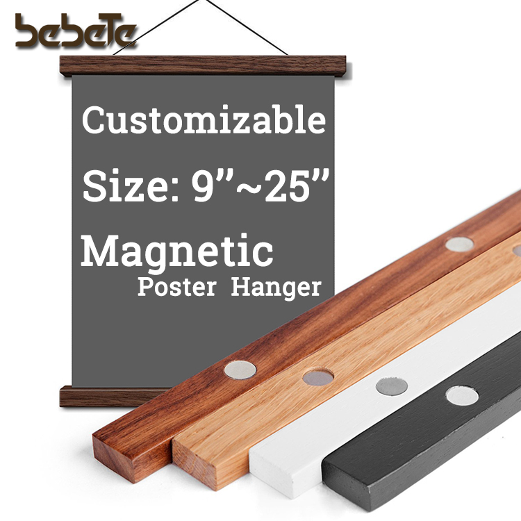 9 ''~ 25'' широкий пользовательский цвет Магнитный светлый деревянный постер рамка вешалка для украшения дома стены
