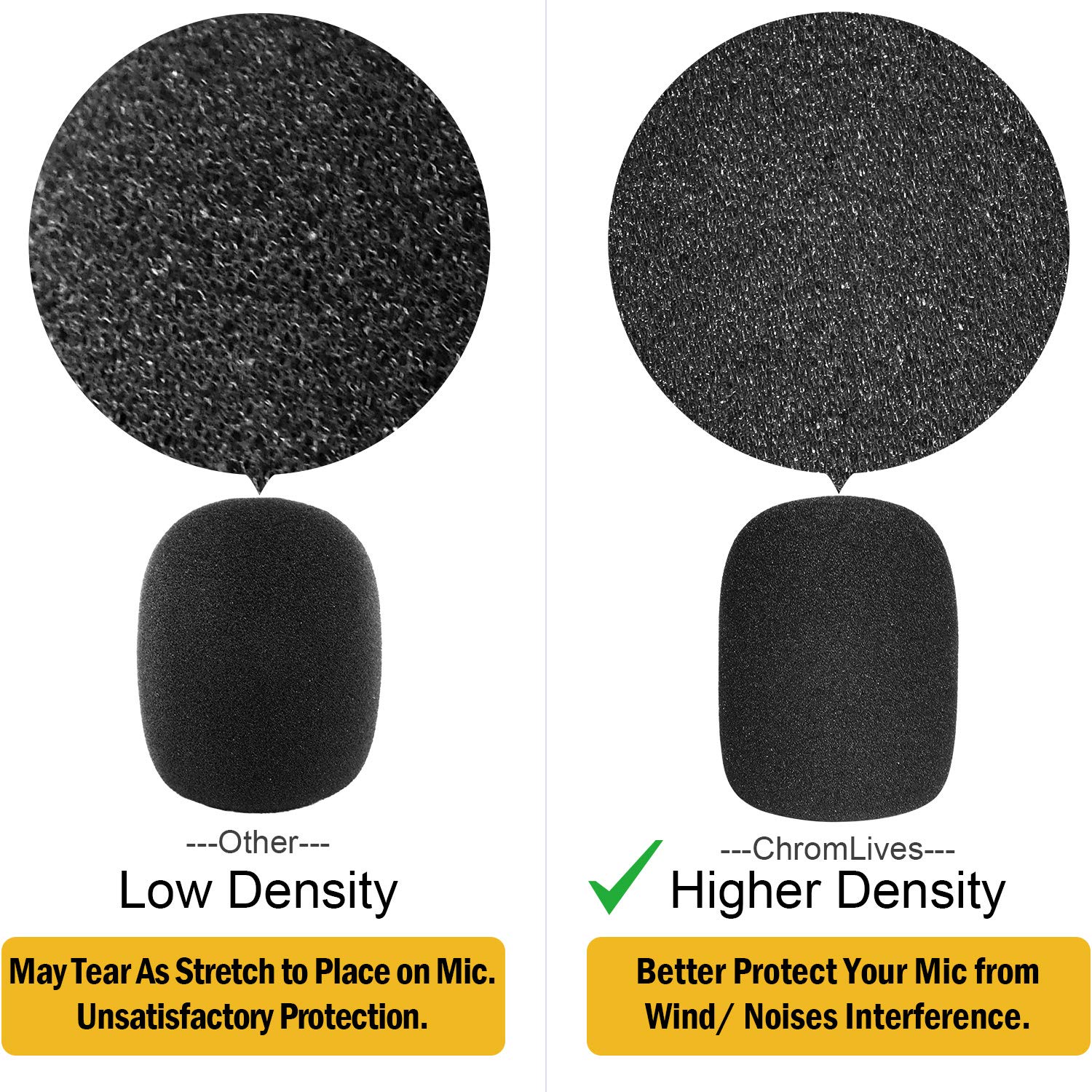 High Quality Microphone Foam Mic Sponge Cap Cover