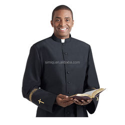 Dos homens do Clero Ministro Pastor Robe Batina Pregador Clerical-Preto Borgonha