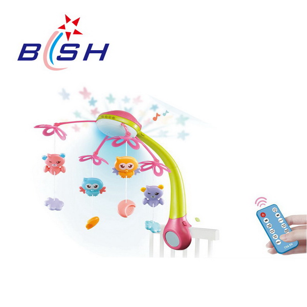 Распродажа мобиль для детской кроватки музыкальный ранний обучающий детский игрушечный Колокольчик для кровати с подсветкой Музыки и проекцией