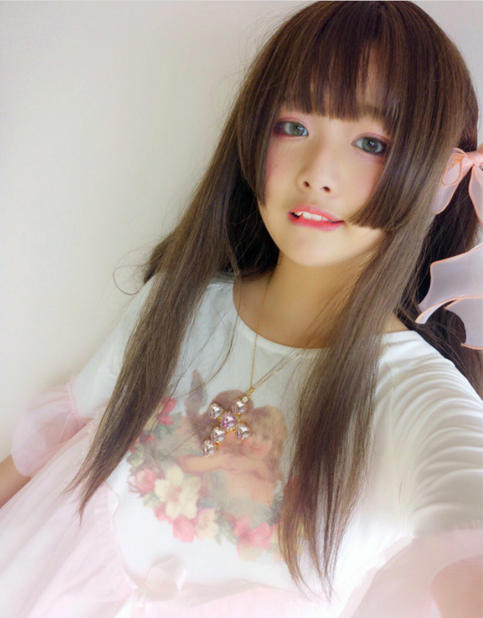 因为日本长荣头发公主长直发留满头水母 lolita 娃娃可爱的空气 65