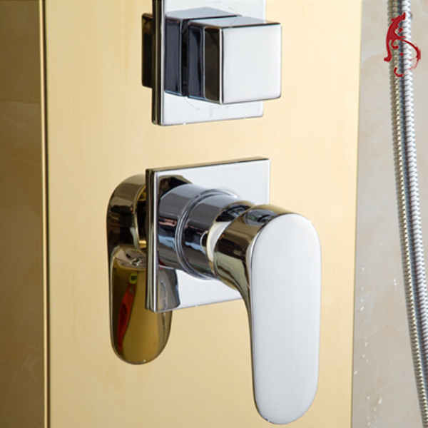 New Wall Mounted Bathroom Shower Set Faucet Chrome Finish Mixer Tap Rainfall Shower Panel