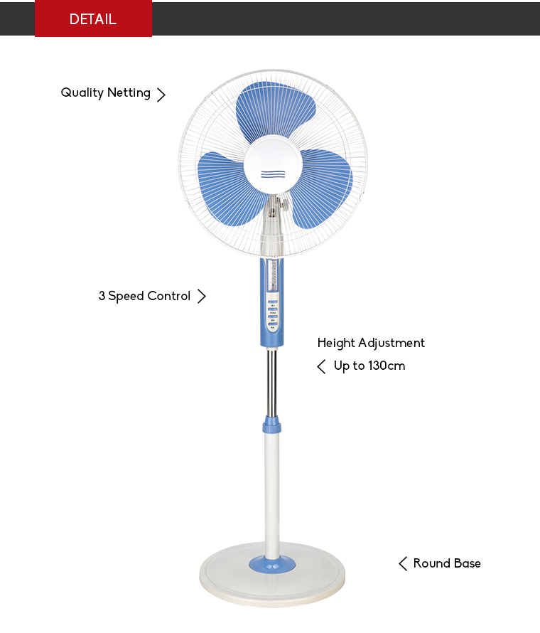 Cheap Price 16 inch Stand Fan Height Adjustable Oscillating Stand Fan 16 Electric Stand Fan Price In Pakistan