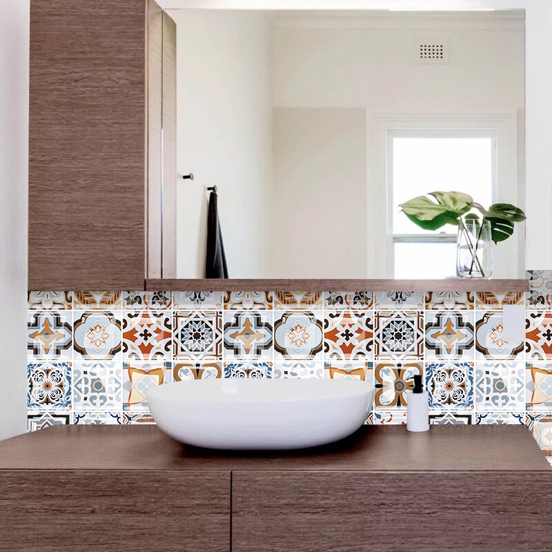 Removable waterproof custom vinyl wall stickers decal peel and stick 3D mosaic