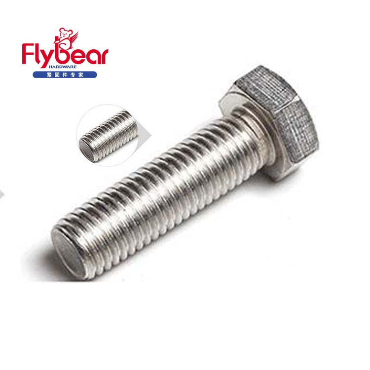 M6x50 x10 Tornillo de Cabeza Hexagonal Rosca Completa Acero Inoxidable DIN 933