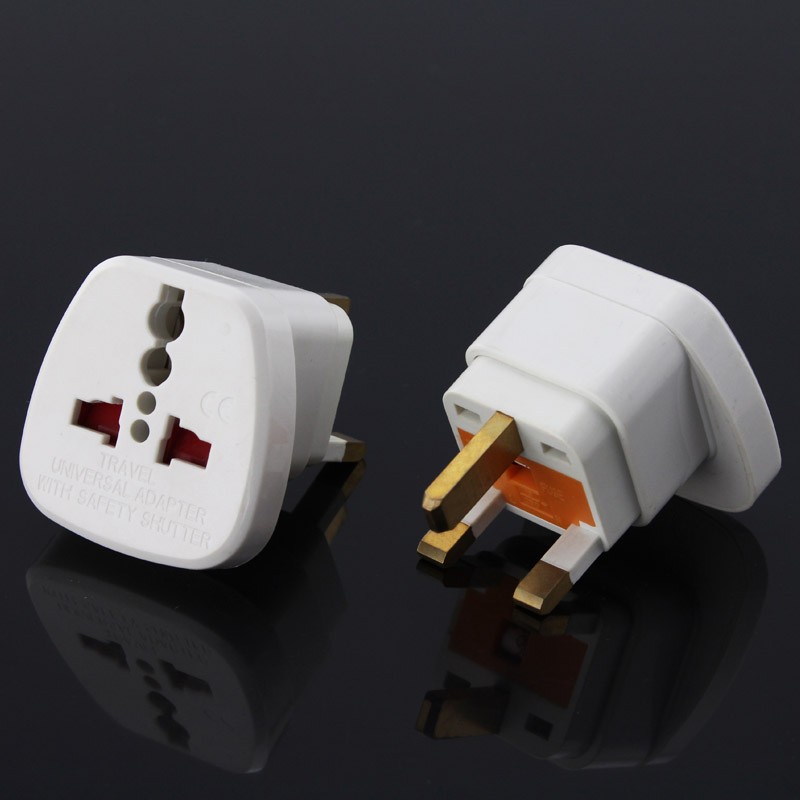 wonplug插头适配器13a通用至英国/马来西亚/hongkong 3方针插头,带