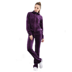 light purple velvet tracksuit