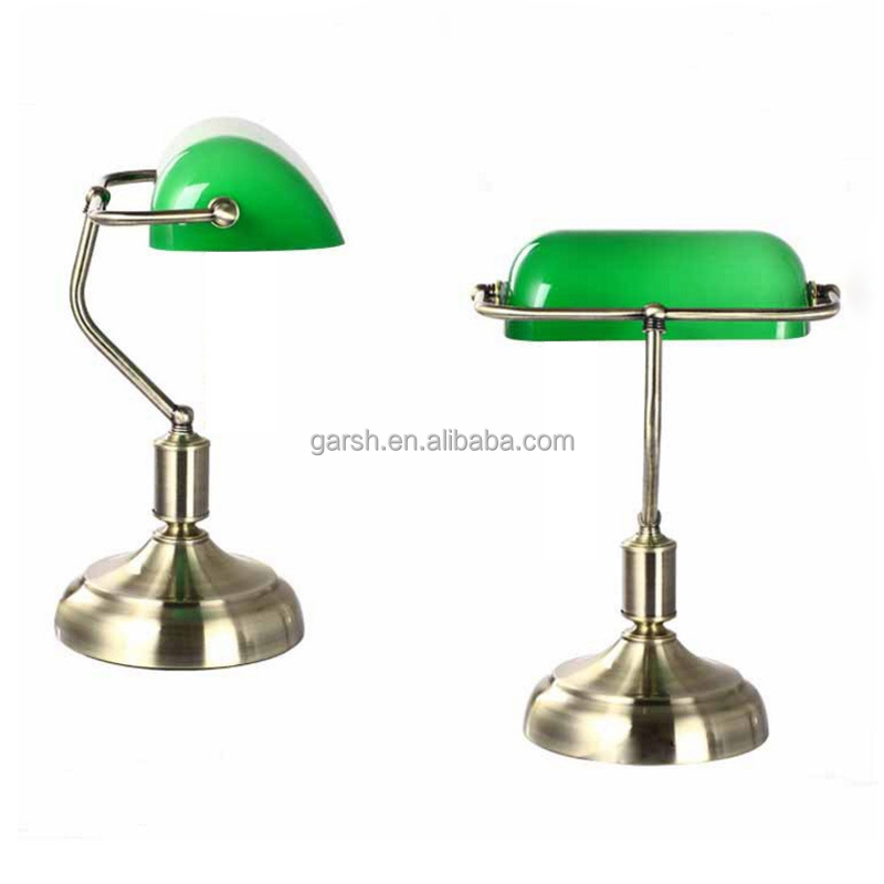 bankers table lamp green