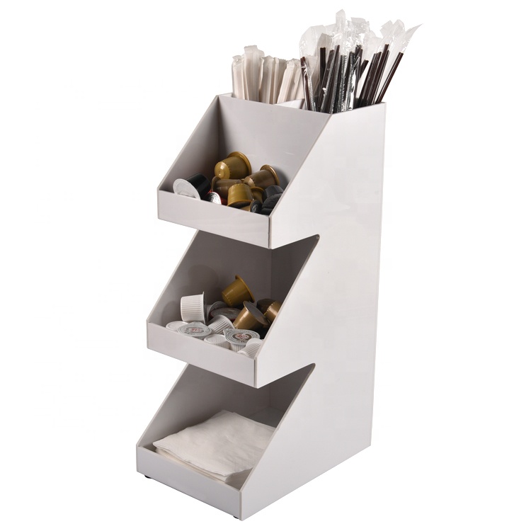 Аксессуары для кафе приправа акриловый контейнер для хранения 5 многоразовый 3-уровневый приправа Органайзер глубокие подносы акриловый белый приправа держатель