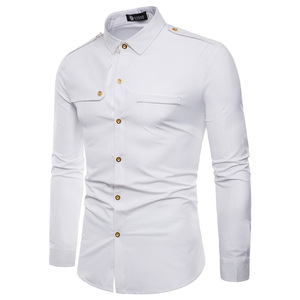 Catálogo de fabricantes de Charretera Hombres Camisa de alta CAMISA CON CHARRETERA EN LOS HOMBROS Camisas Hombre